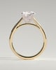 Georgia  4 Claw Cathedral Round Solitaire - 18k Yellow Gold / 18k White Gold