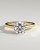 Georgia  4 Claw Cathedral Round Solitaire - 18k Yellow Gold / 18k White Gold
