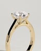 Georgia  4 Claw Cathedral Round Solitaire - 18k Yellow Gold