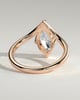Giselle - Marquise Solitaire with Deep V Band - 18k Rose Gold