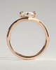 Giselle - Marquise Solitaire with Deep V Band - 18k Rose Gold