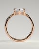 Giselle - Marquise Solitaire with Deep V Band - 18k Rose Gold