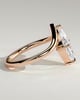 Giselle - Marquise Solitaire with Deep V Band - 18k Rose Gold