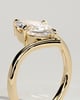 Giselle - Marquise Solitaire with Deep V Band - 18k Yellow Gold