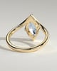 Giselle - Marquise Solitaire with Deep V Band - 18k Yellow Gold