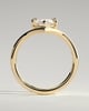 Giselle - Marquise Solitaire with Deep V Band - 18k Yellow Gold