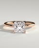 Glinda - 4 Claw Princess Solitaire - 18k Rose Gold