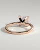 Glinda - 4 Claw Princess Solitaire - 18k Rose Gold
