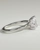 Glinda - Princess Claw Solitaire Engagement Ring - 18k White Gold