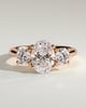 Grace  Trellis Oval Trilogy - 18k Rose Gold