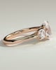 Grace  Trellis Oval Trilogy - 18k Rose Gold
