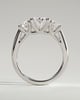 Grace  Trellis Oval Trilogy - 18k White Gold