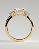 Greta  Round Trilogy with Round Side Stones - 18k Yellow Gold