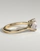 Greta  Round Trilogy with Round Side Stones - 18k Yellow Gold