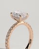 Gwyneth - Emerald Solitaire with Hidden Halo - 18k Rose Gold