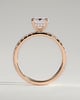 Gwyneth - Emerald Solitaire with Hidden Halo - 18k Rose Gold