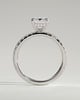 Gwyneth - Emerald Solitaire with Hidden Halo - 18k White Gold