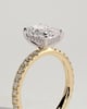 Gwyneth - Emerald Solitaire with Hidden Halo - 18k Yellow Gold / 18k White Gold