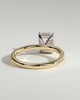 Gwyneth - Emerald Solitaire with Hidden Halo - 18k Yellow Gold / 18k White Gold