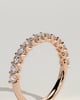 Half Elizabeth - Half Round Eternity Band with Scalloped Setting Wedding Ring - 18k Rose Gold
