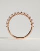 Half Elizabeth - Half Round Eternity Band with Scalloped Setting Wedding Ring - 18k Rose Gold