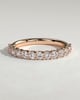 Half Elizabeth - Half Round Eternity Band with Scalloped Setting Wedding Ring - 18k Rose Gold
