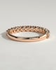 Half Elizabeth - Half Round Eternity Band with Scalloped Setting Wedding Ring - 18k Rose Gold