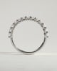 Half Elizabeth - Half Round Eternity Band with Scalloped Setting Wedding Ring - 18k White Gold