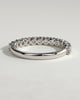 Half Elizabeth - Half Round Eternity Band with Scalloped Setting Wedding Ring - 18k White Gold