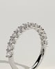 Half Elizabeth - Half Round Eternity Band with Scalloped Setting Wedding Ring - 18k White Gold
