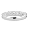Half Elizabeth - Half Eternity Ring - 18k White Gold