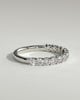 Half Elizabeth - Half Round Eternity Band with Scalloped Setting Wedding Ring - 18k White Gold