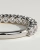 Half Elizabeth - Half Round Eternity Band with Scalloped Setting Wedding Ring - 18k White Gold