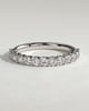 Half Elizabeth - Half Round Eternity Band with Scalloped Setting Wedding Ring - 18k White Gold