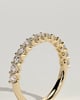 Half Elizabeth - Half Round Eternity Band with Scalloped Setting Wedding Ring - 18k Yellow Gold