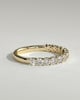 Half Elizabeth - Half Round Eternity Band with Scalloped Setting Wedding Ring - 18k Yellow Gold