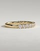 Half Elizabeth - Half Round Eternity Band with Scalloped Setting Wedding Ring - 18k Yellow Gold