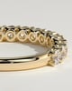 Half Elizabeth - Half Round Eternity Band with Scalloped Setting Wedding Ring - 18k Yellow Gold