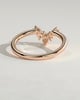 Harper - Pear Round Accent Stone with Curved Band Wedding Ring - 18k Rose Gold