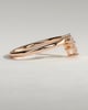 Harper - Pear Round Accent Stone with Curved Band Wedding Ring - 18k Rose Gold