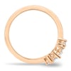 Harper   Accent Stones Curved Wedding Ring - 18k Rose Gold