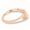 Harper   Accent Stones Curved Wedding Ring - 18k Rose Gold