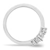 Harper   Accent Stones Curved Wedding Ring - 18k White Gold