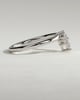 Harper - Pear Round Accent Stone with Curved Band Wedding Ring - 18k White Gold