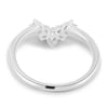 Harper   Accent Stones Curved Wedding Ring - 18k White Gold