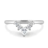 Harper   Accent Stones Curved Wedding Ring - 18k White Gold