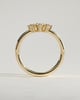 Harper - Pear Round Accent Stone with Curved Band Wedding Ring - 18k Yellow Gold