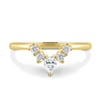 Harper   Accent Stones Curved Wedding Ring - 18k Yellow Gold