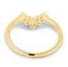 Harper   Accent Stones Curved Wedding Ring - 18k Yellow Gold