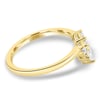 Harper   Accent Stones Curved Wedding Ring - 18k Yellow Gold